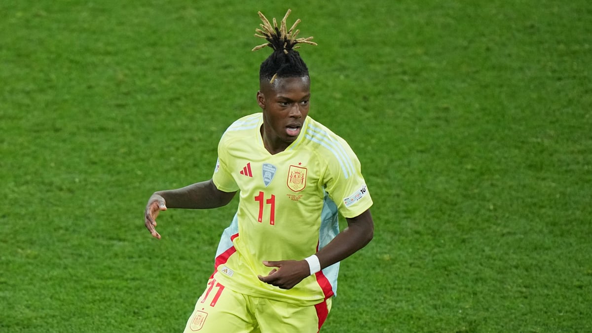 Nico Williams in action for Spain