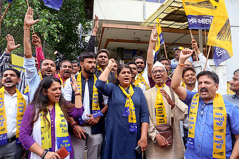 AAP celebrate by-poll victory