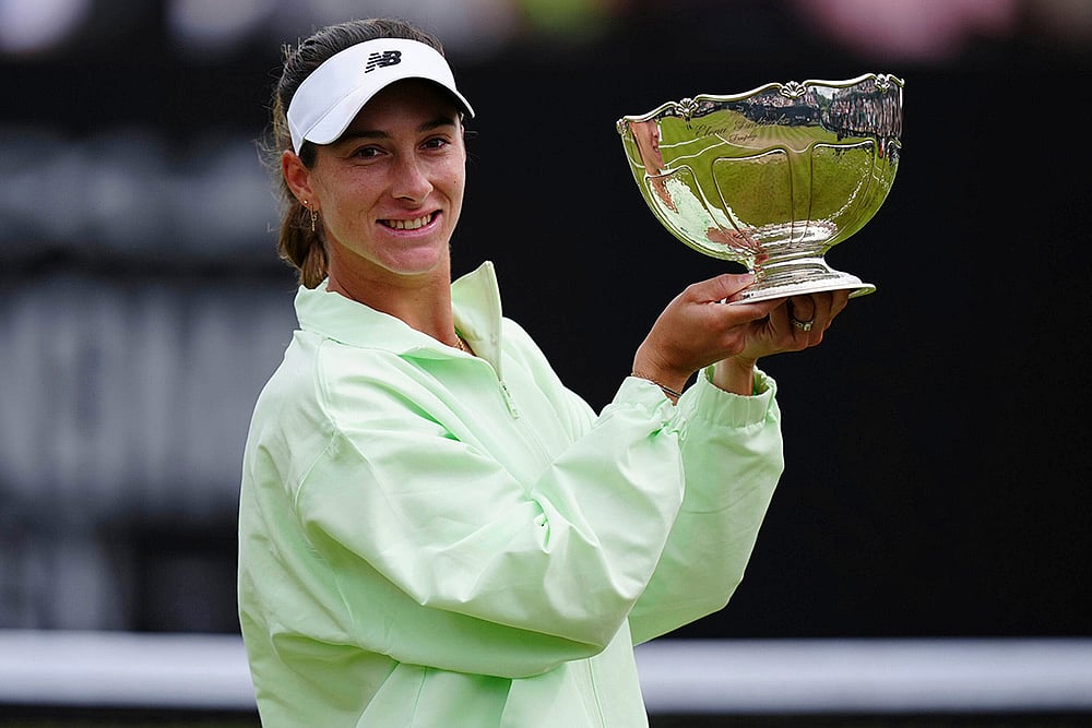 | Photo: Mike Egerton/PA via AP : Nottingham Open Final: McCartney Kessler vs Dayana Yastremska