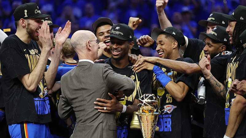 Shai Gilgeous-Alexander leads the Thunder celebrations