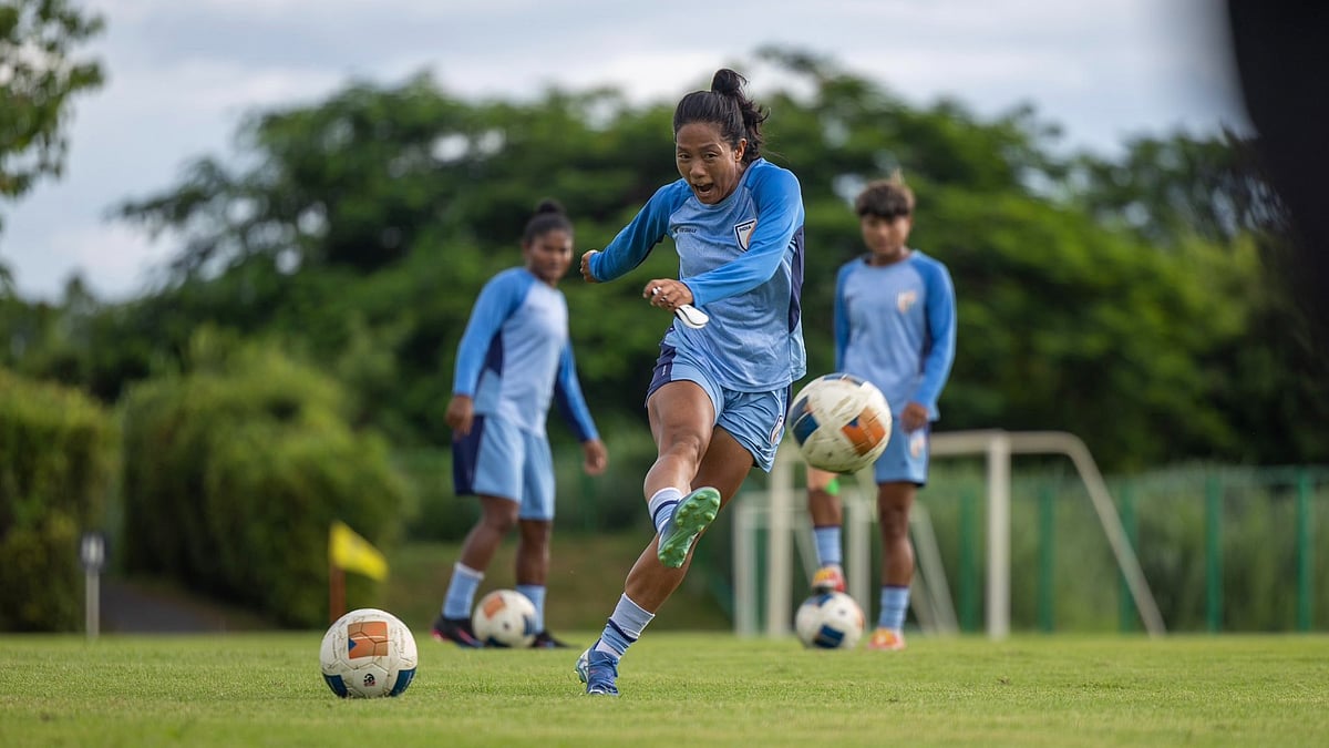 X | Indian Football Team  : India national women's team in training session ahead of their AFC Women's Asian Cup 2026 Qualifiers match against Mongolia. 