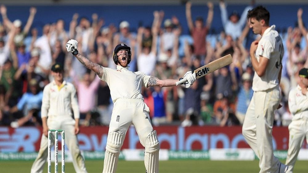 Highest successful run chases at Headingley: Ben Stokes after winning in 2019 Ashes.