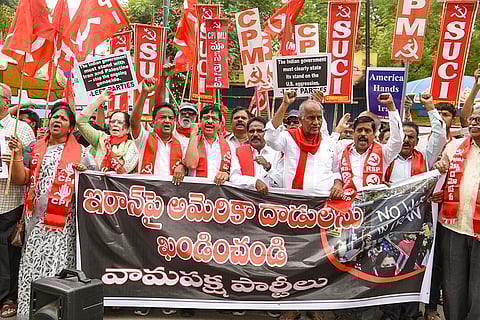 Protest over US attacks on Iran