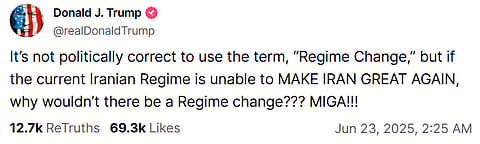 Donald Trump on Truth Social