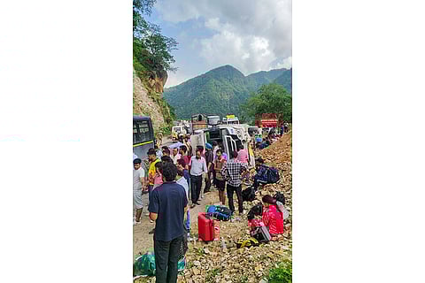 Landslide on Yamunotri Dham route