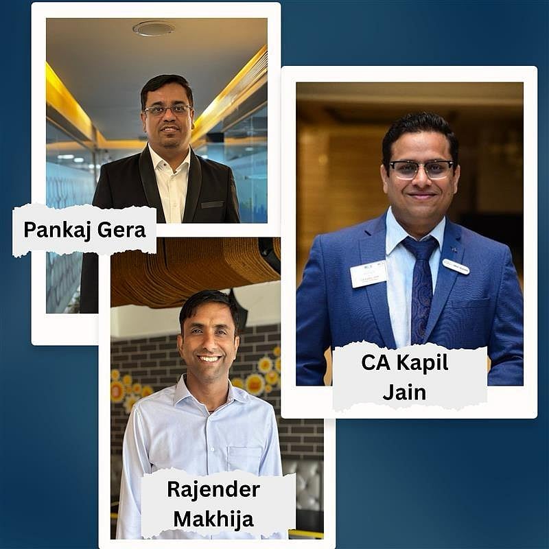 Pankaj Gera, Co-Founder and Technical Lead; CA Kapil Jain, CEO; Rajender Makhija, Director & Technical Consultant