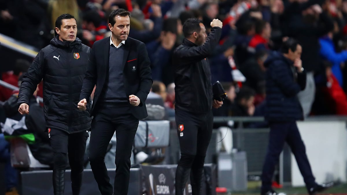 Julian Stephan pictured while in charge of Rennes