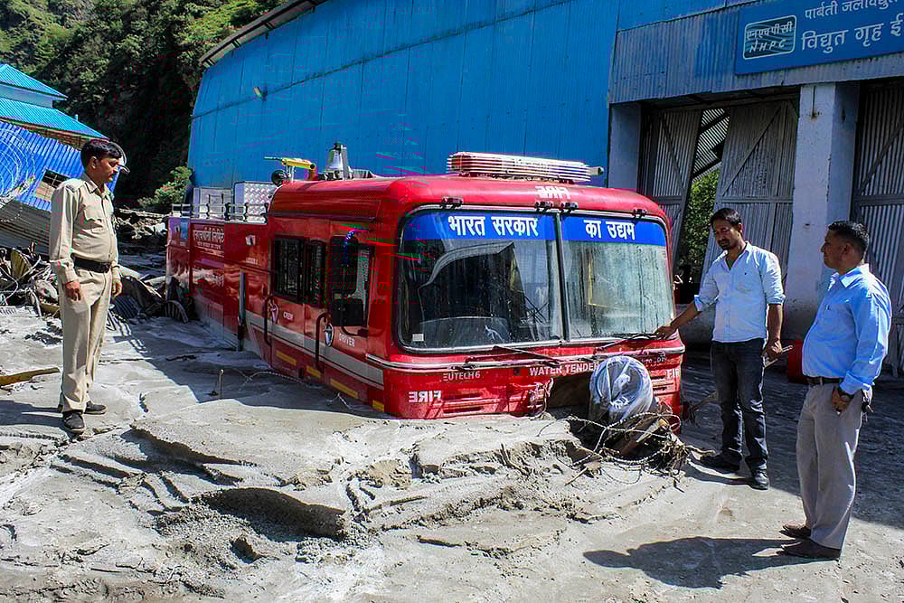 | Photo: PTI : Cloudburst in Himachal's Sainj Valley