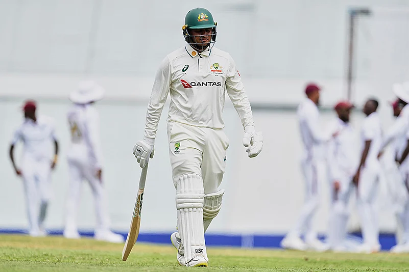 West Indies Vs Australia 1st Test Cricket Day 1 in Barbados_Usman Khawaja
