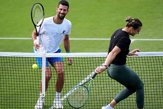 Wimbledon 2025: Novak Djokovic Greets Jannik Sinner, Shares Laughter With Aryna Sabalenka During Practice Session