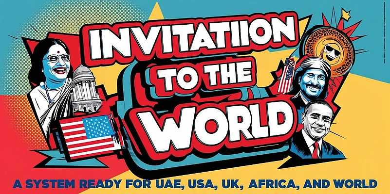 An illustration for the invitation to the world poster