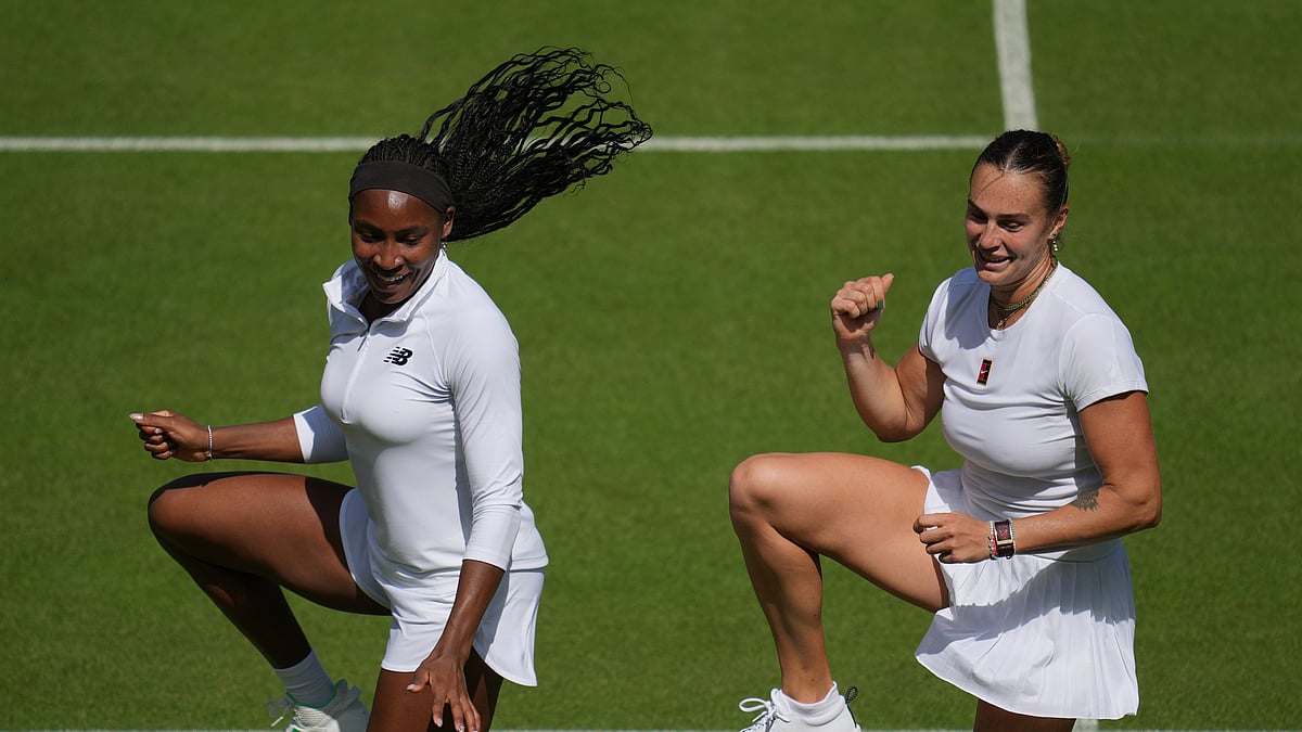 Coco Gauff And Aryna Sabalenka Dance-Off At Wimbledon 2025.