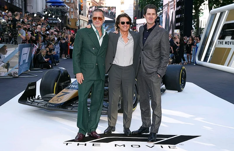 From left: Brad Pitt, Tom Cruise, Joseph Kosinski