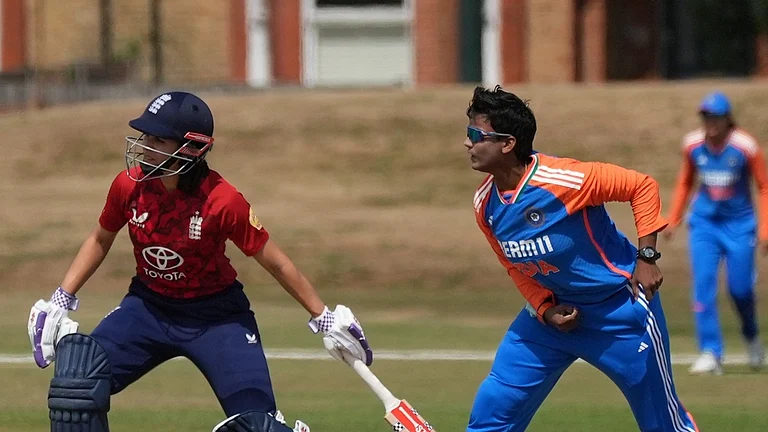 India women players during a T20I match against England. - Photo: X | BCCI Women