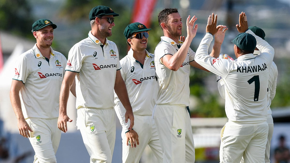 Australia celebrate during win over West Indies