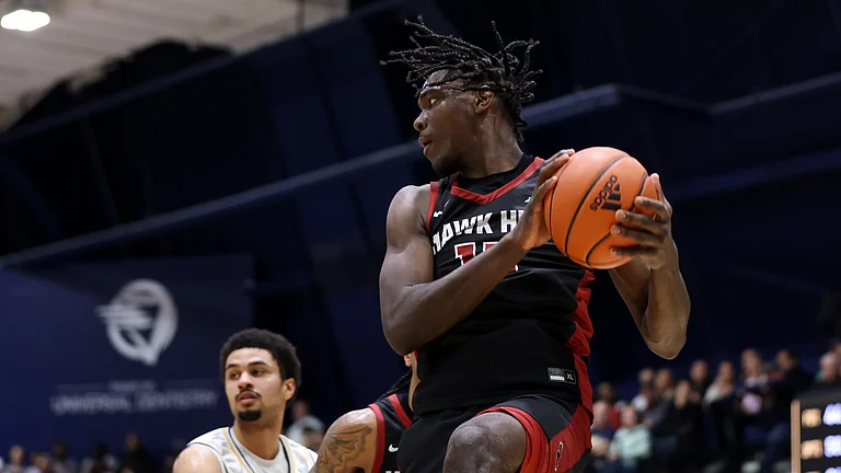 Rasheer Fleming in action for the Saint Joseph's Hawks. - null