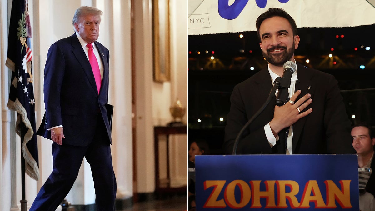 US President Donald Trump(L); Democratic NYC mayor-elect  Zohran Mamdani (R) - AP