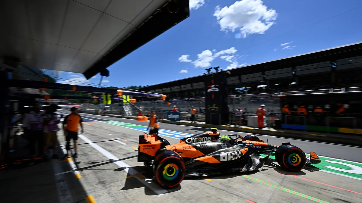 Austrian GP Quali LIVE Updates, F1 2025: McLaren driver Lando Norris of Britain exits the pit lane during the third free practice at the Red Bull Ring racetrack, ahead of the Austrian Formula One Grand Prix in Spielberg, Austria, Saturday, June 28, 2025. 