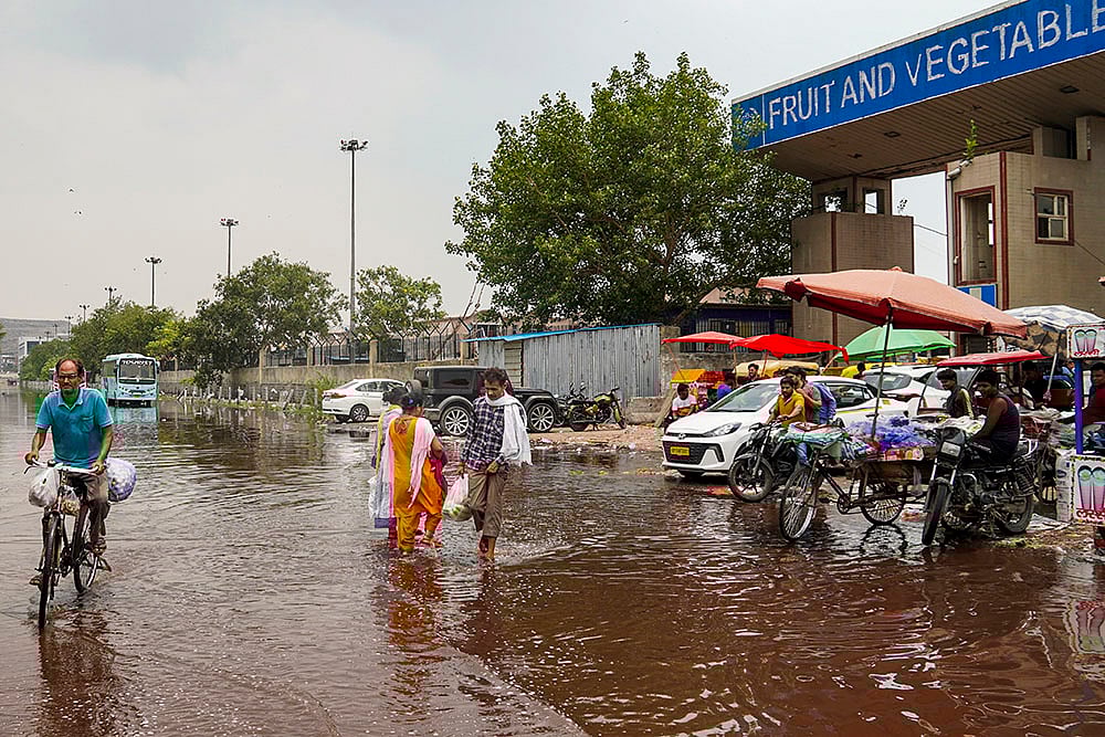| Photo: PTI : Waterlogging in Delhi
