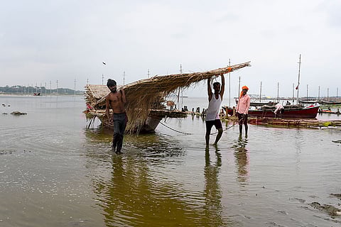 Ganga water level rises in Prayagraj