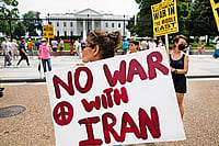 How Israel’s Benjamin Netanyahu Is Rewriting The Script Of War Photo: AP : A New War: Demonstrators rally outside the White House in Washington to protest the US military strike on three nuclear sites in Iran