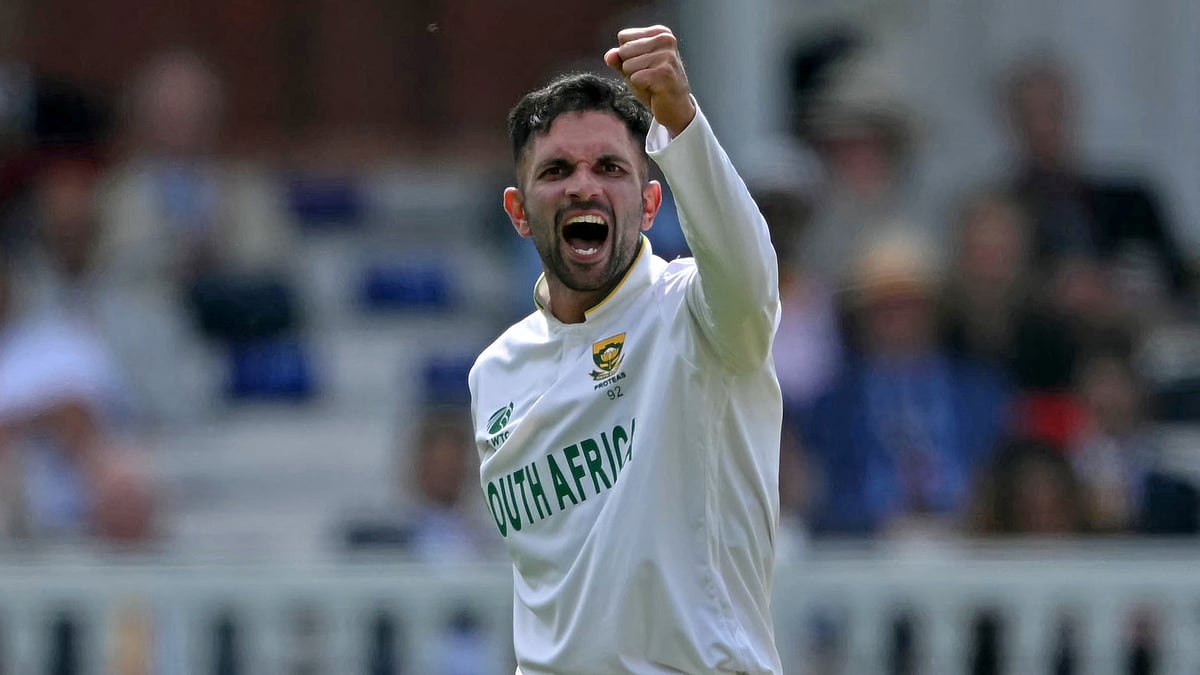South Africa's Keshav Maharaj.