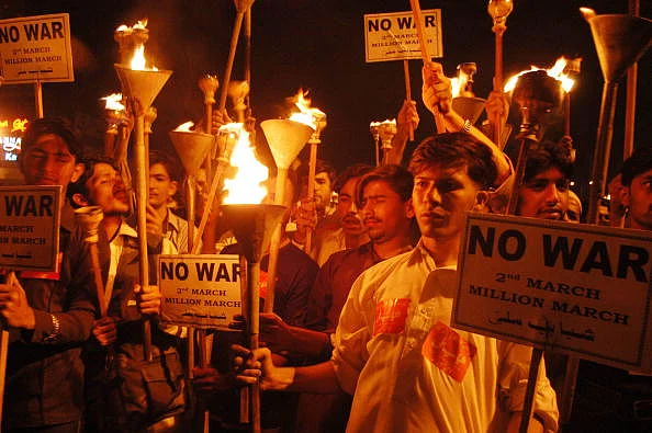 No War demonstrations in Pakistan in reference to Drone Strikes in Northwest Pakistan