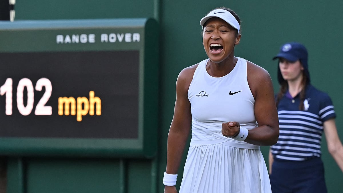 Naomi Osaka progressed through the first round at Wimbledon