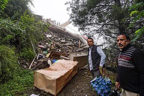 Building collapse in Shimla
