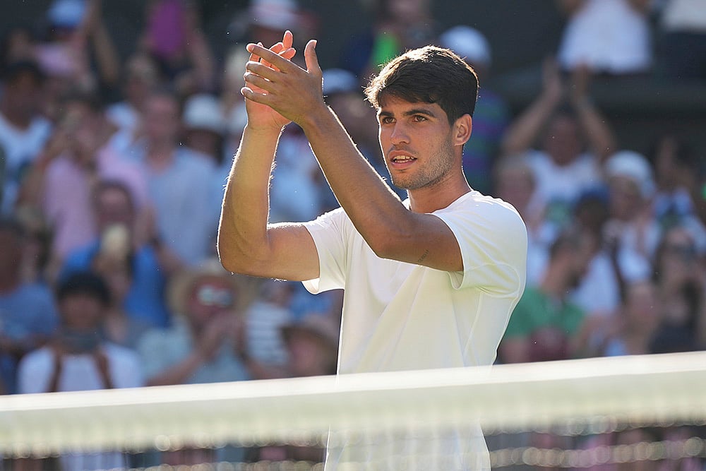 | Photo: AP/Alastair Grant : Wimbledon 2025: Carlos Alcaraz vs Fabio Fognini 