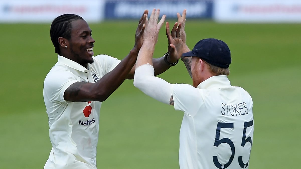 File Photo : England's Jofra Archer and Ben Stokes during a match.
