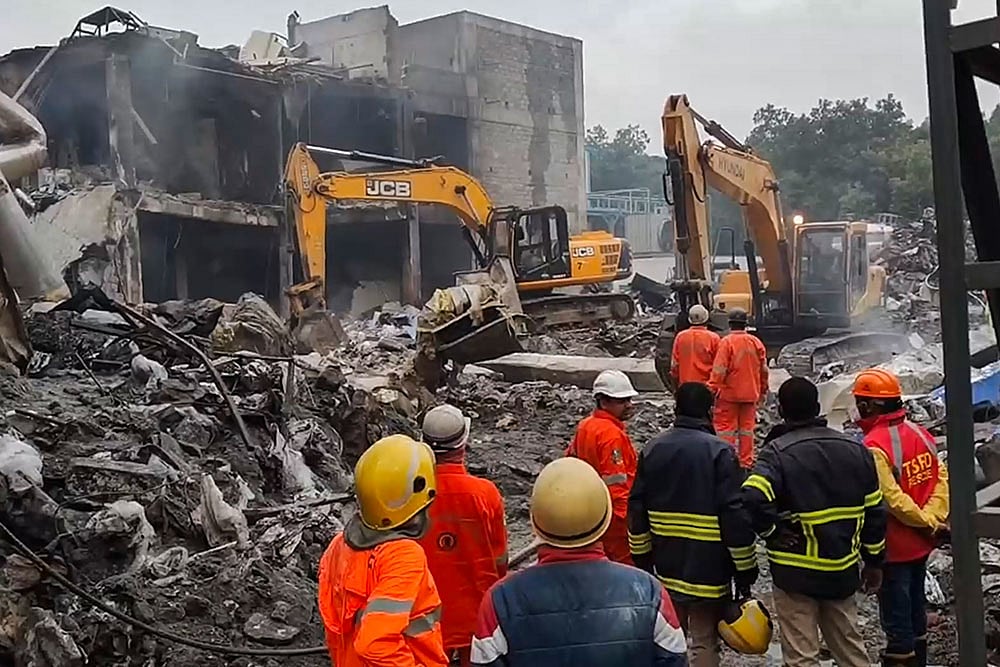 | Photo: PTI : Telangana pharma plant explosion: Toll rises to 35