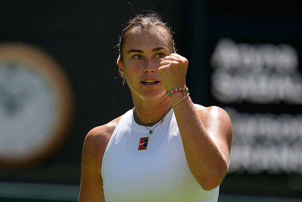 | Photo: AP/Kin Cheung : Wimbledon Tennis: Aryna Sabalenka vs Carson Branstine