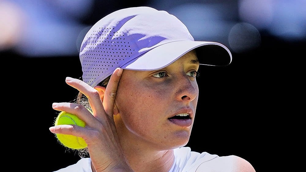 | Photo: AP/Michael Probst : Tennis: Vs Iga Swiatek in action.