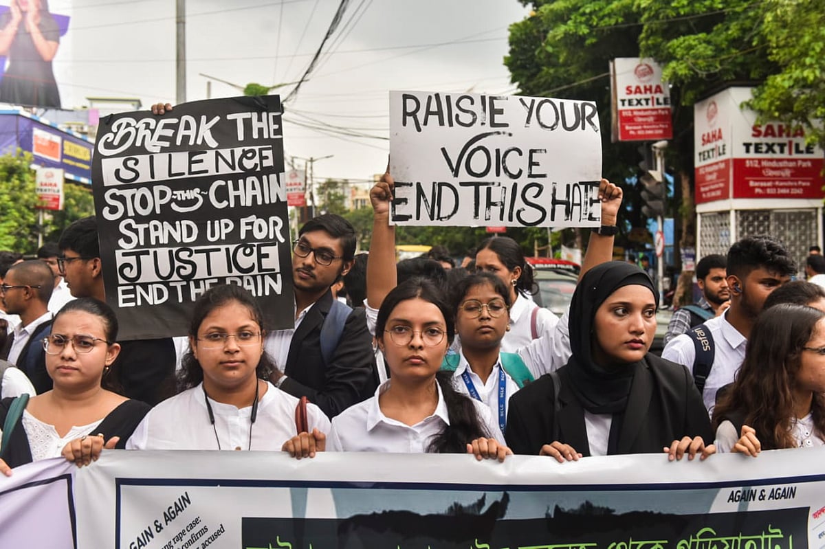 protests over Kolkata college gangrape 