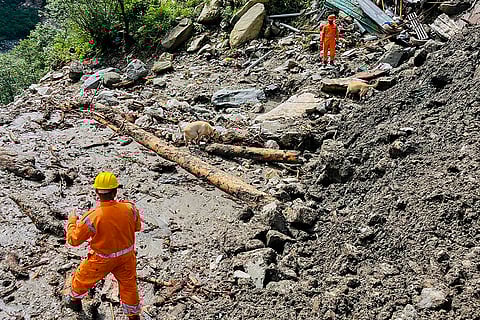 Rescue operation following landslides in Uttarakhand