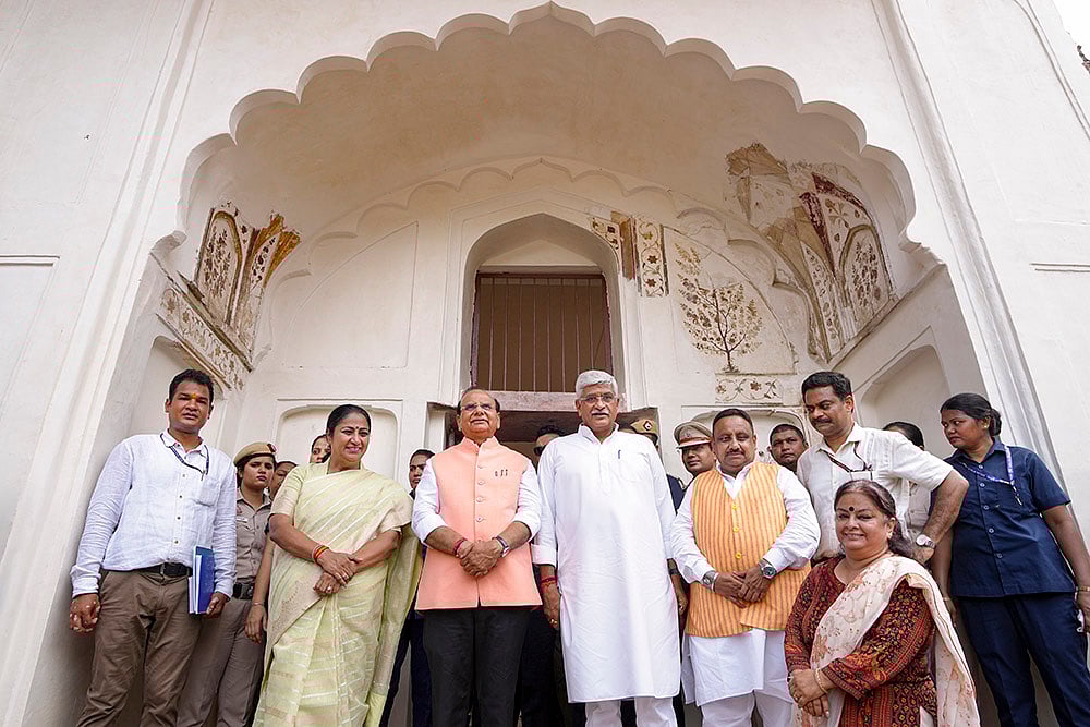 | Photo: PTI/Shahbaz Khan : Unveiling of medieval-era restored structures in Delhi