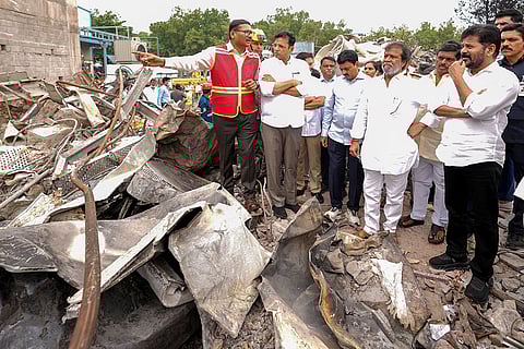 Telangana pharma plant explosion: CM visits the site