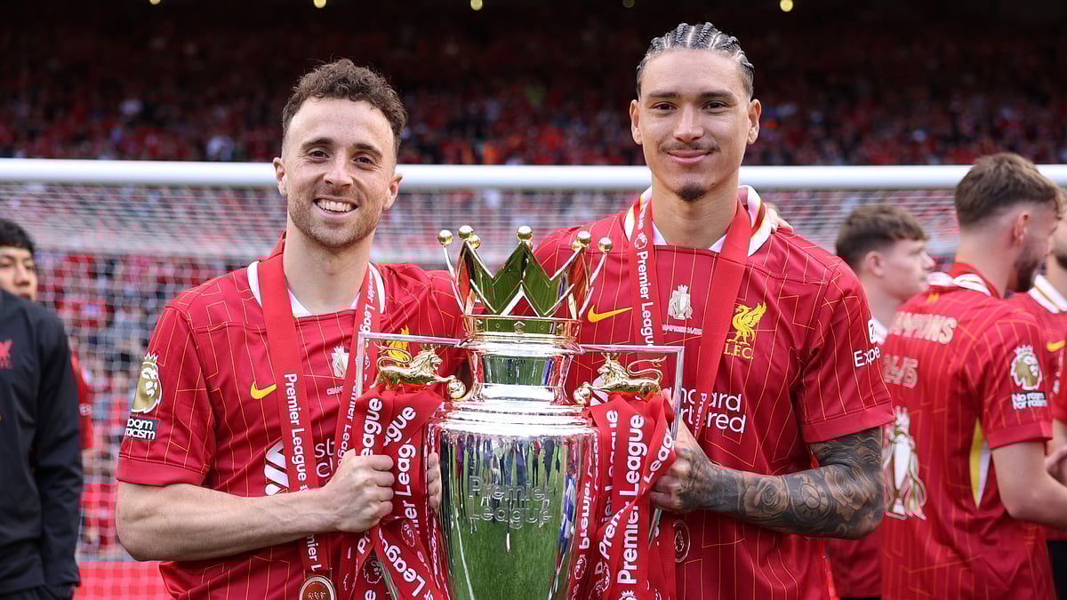 Liverpools Diogo Jota and Darwin Nunez