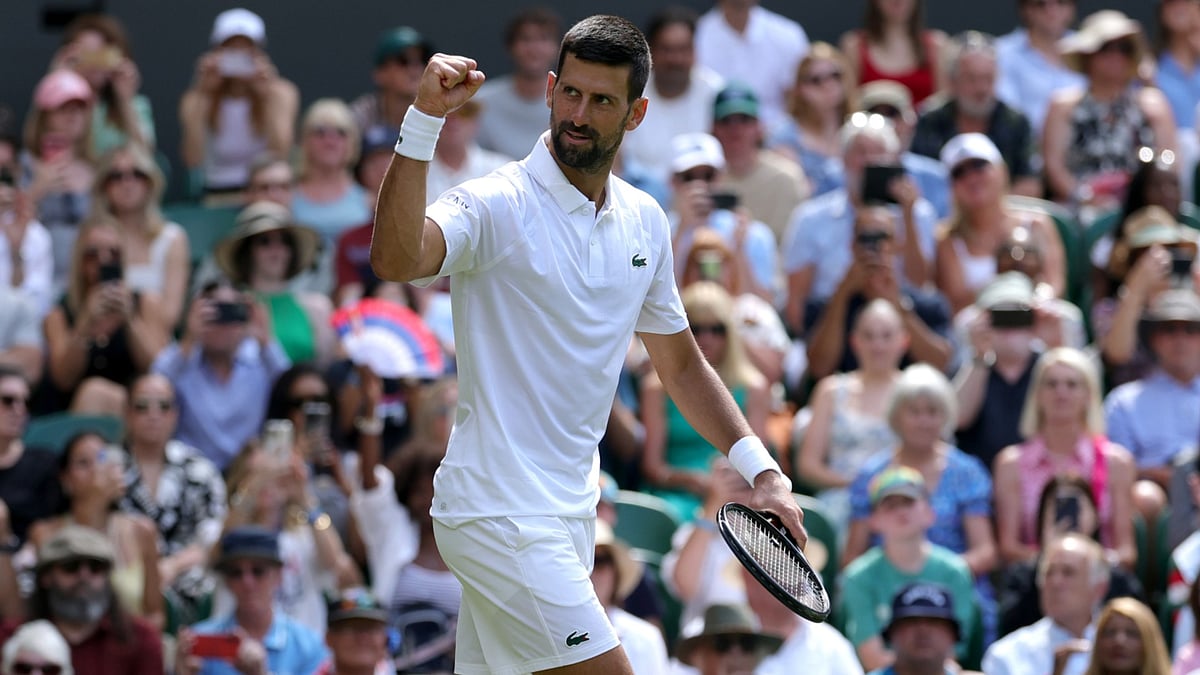 Novak Djokovic beats Daniel Evans at Wimbledon