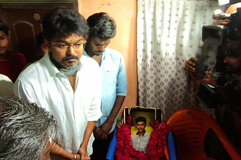 TVK founder Vijay meets family of temple guard who died in police custody