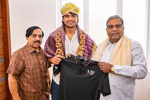 Karnataka CM meets Neeraj Chopra
