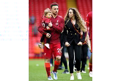 Diogo Jota with his family