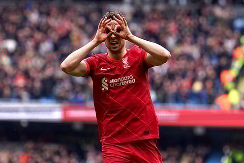 Diogo Jota celebrates scoring a goal