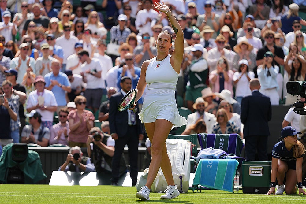 | Photo: AP/Kirsty Wigglesworth : Wimbledon Tennis: Aryna Sabalenka vs Marie Bouzkova