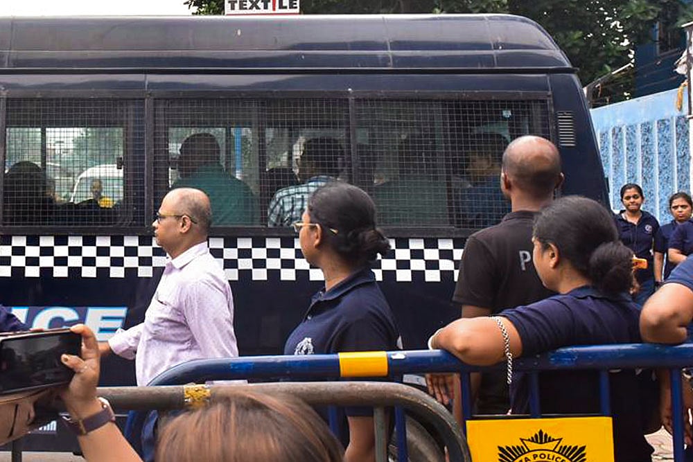 | Photo: PTI : Kolkata college gang rape: Police reconstruct crime scene with arrested men