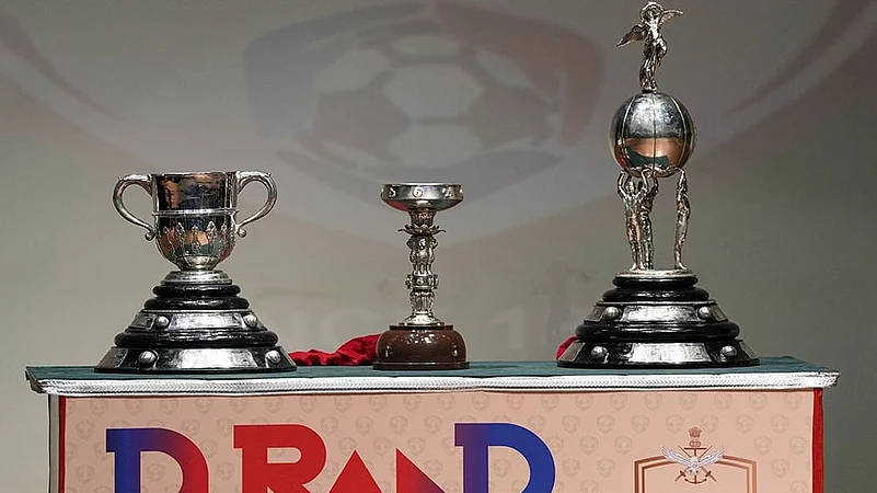 Unveiling of trophies for Durand Cup Tournament 2025