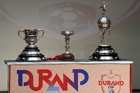 Unveiling of trophies for Durand Cup Tournament 2025