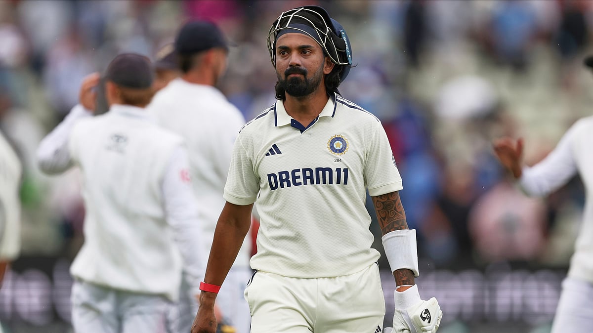 | Photo: AP/Scott Heppell : India vs England 2nd Test Day 4: KL Rahul leaves the field at the end of play on day three of the second cricket test match between England and India at Edgbaston in Birmingham, England, Friday, July 4, 2025.