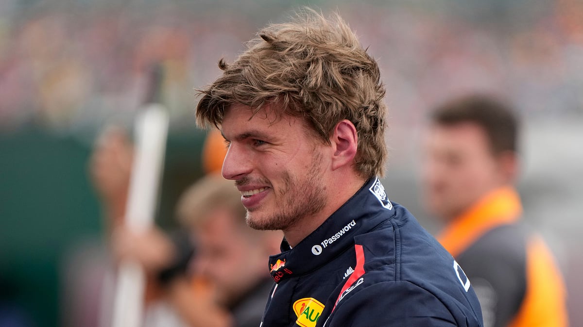 (AP Photo/Darko Bandic) : Red Bull driver Max Verstappen of the Netherlands smiles after taking the pole position during the qualifying for the British Formula One Grand Prix in Silverstone, England, Saturday, July 5, 2025. 